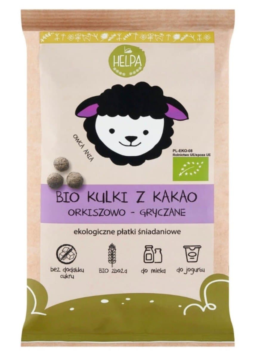 helpa - Ekologiczne kulki zbożowe – opakowanie