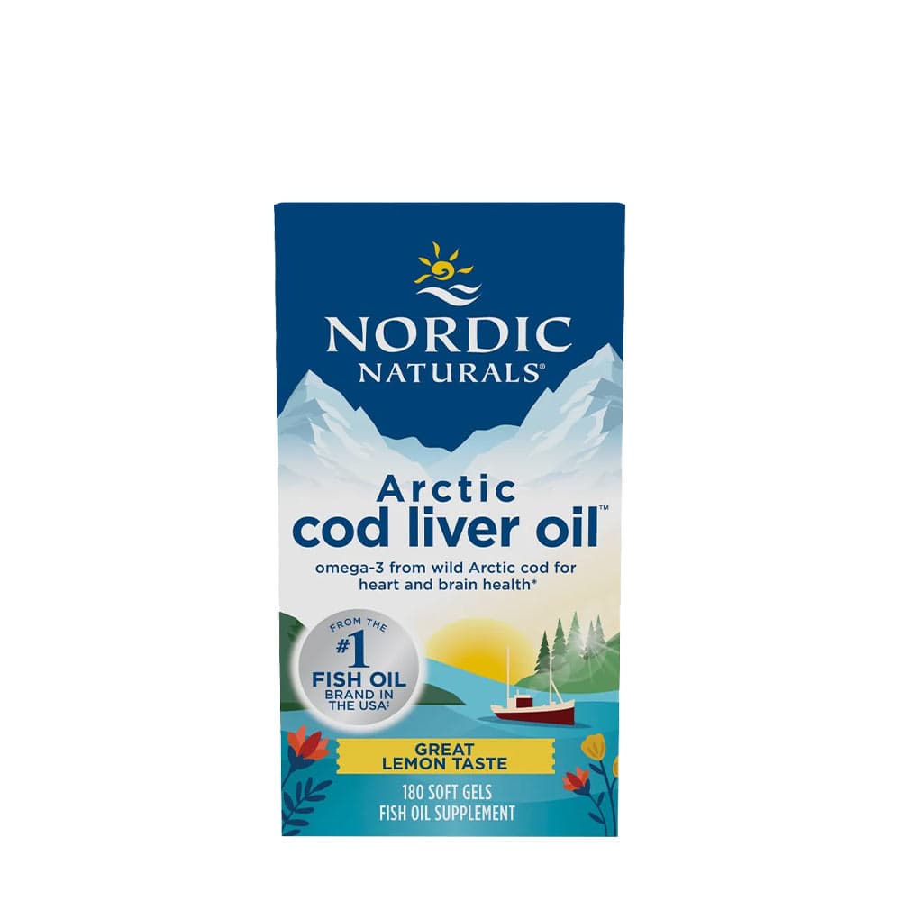 Nordic Naturals Arctic Cod Liver Oil™ 180 zachte capsules – Nordic Naturals verpakking