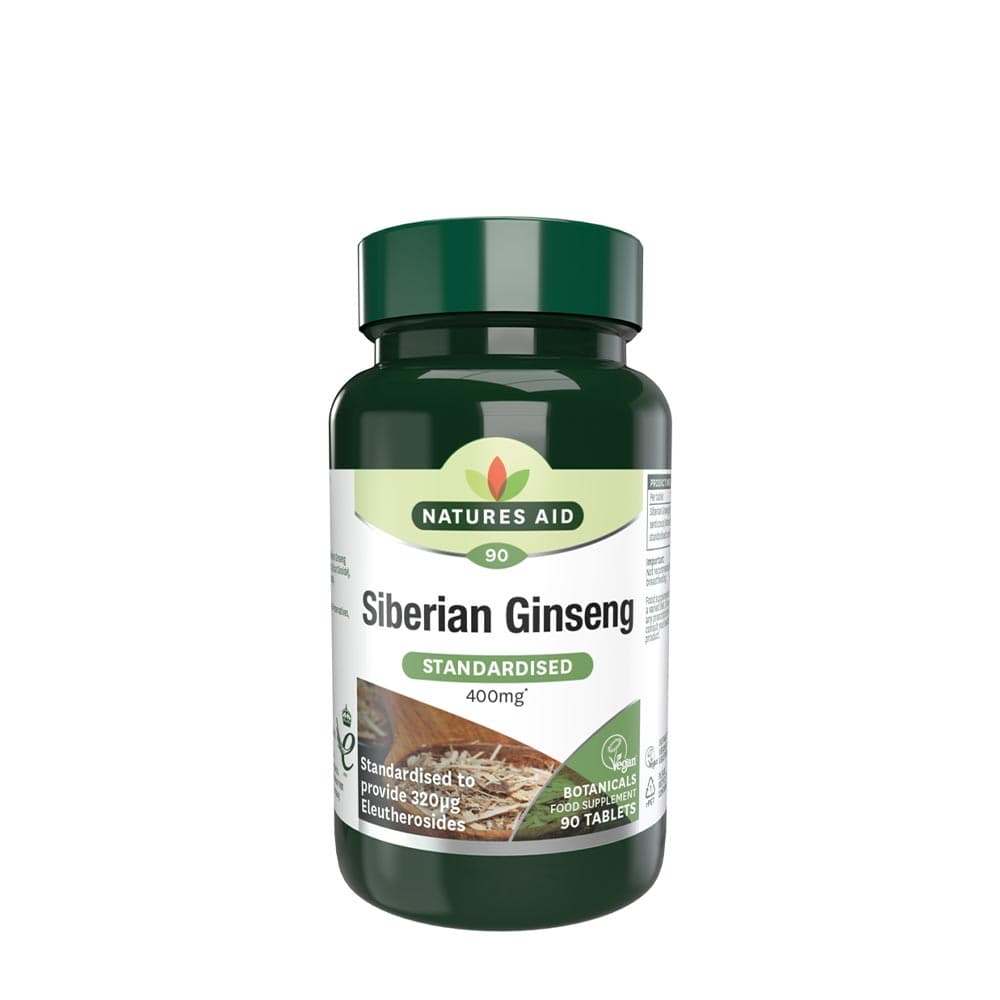 Natures Aid Siberian Ginseng Standardized 400mg kapslar