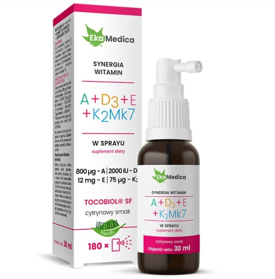 EkaMedica Vitamin A+D3+E+K2Mk7 Spray 30 ml – Eka Medica Verpackung