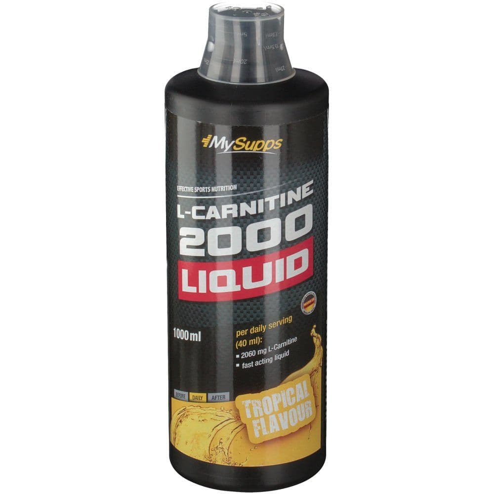 MySupps - L-carnitine 2000 - Liquide, saveur tropicale, 1 000 ml – MySupps emballage