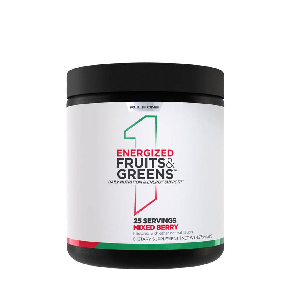 Rule One - Energized Fruits & Greens, Mixed Berry - 138g – Rule One förpackning