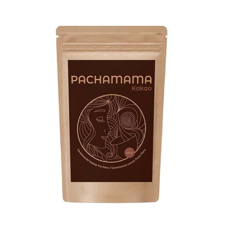 Pachamama Ceremoniële Cacao 500g – Pachamama verpakking