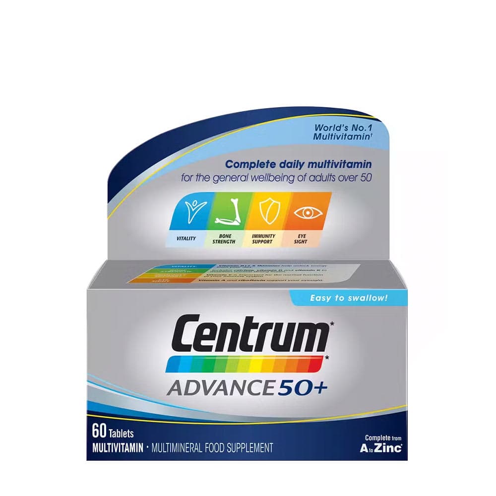 Centrum Advance 50+ - 60 Tabs – Centrum förpackning