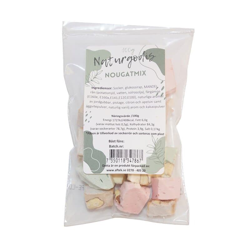 Nougat Mix 100g | Aftek – Aftek förpackning
