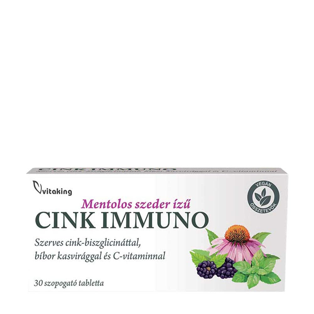 Vitaking - Zinc Immuno Lozenges 30 - 30 Sugetabletter – Vitaking embalagem