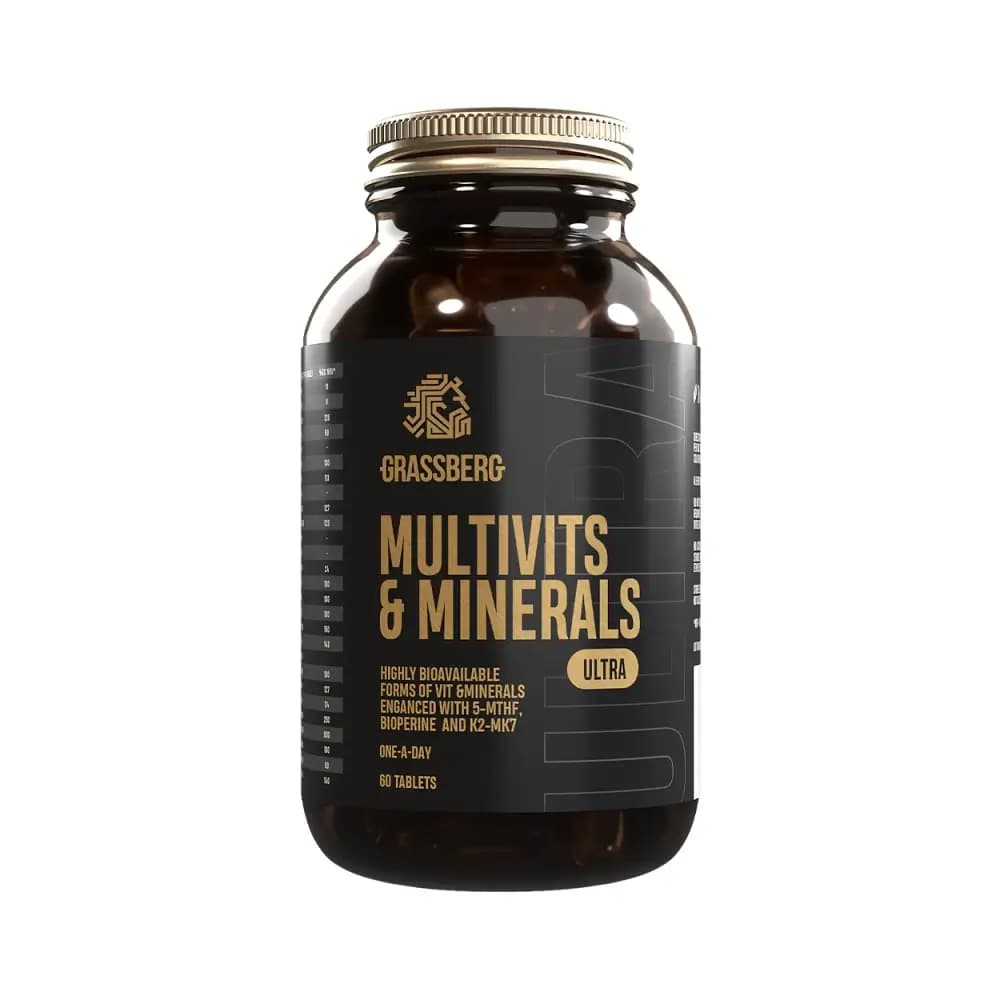 Grassberg Multivits & Minerals Ultra - Bez smaku – Grassberg opakowanie
