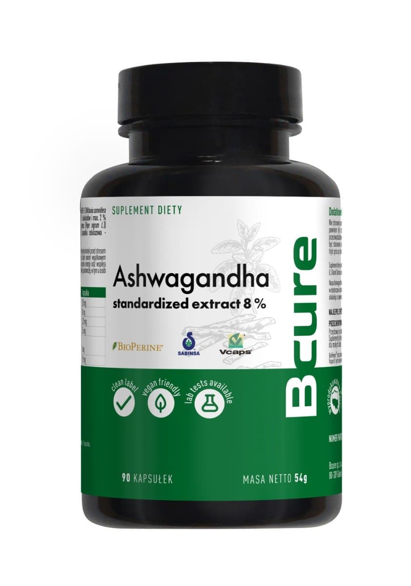 BCure Ashwagandha 90 capsule – BCure confezione