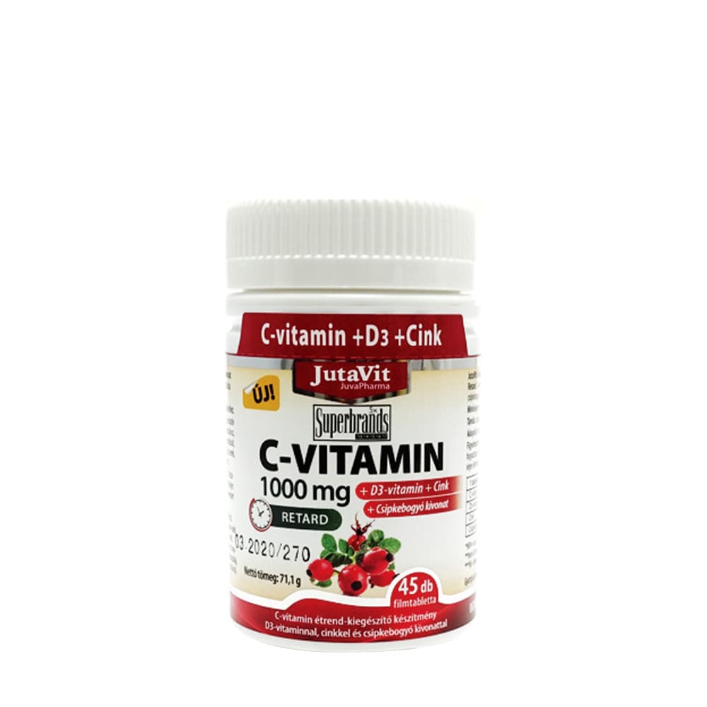 Jutavit - C-Vitamin 1000mg + D3-Vitamin + Cink (Retard) – Jutavit confezione