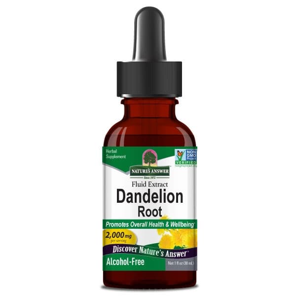 Nature's Answer - Extrait de Racine de Pissenlit 2000 mg Liquide 30 jours – Nature's Answer emballage