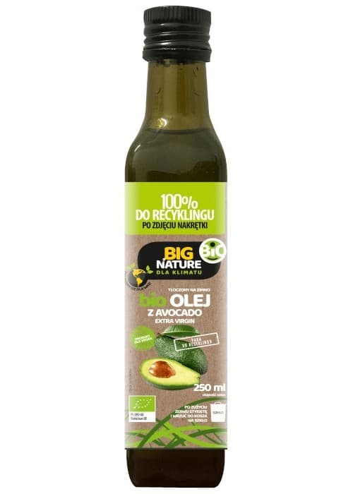 Big Nature - Cold-Pressed Avocado Oil Organic 250ml – Big Nature verpakking