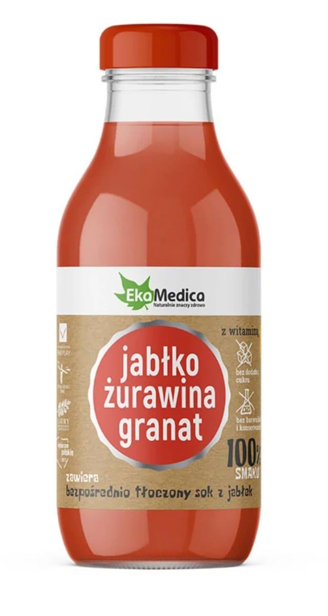 EkaMedica Sok Jabłko Żurawina Granat 300 ml – Eka Medica Verpackung