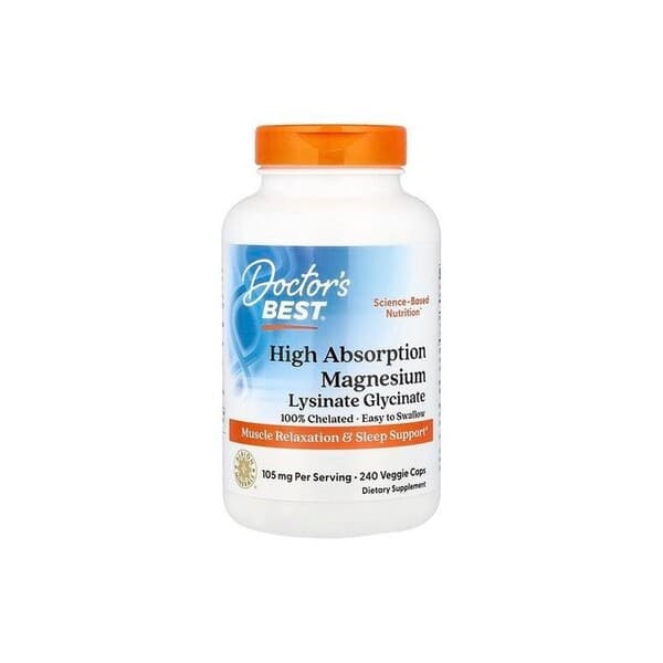 Doctor's Best - Magnez - 105 mg, 240 kapsułek wegetariańskich