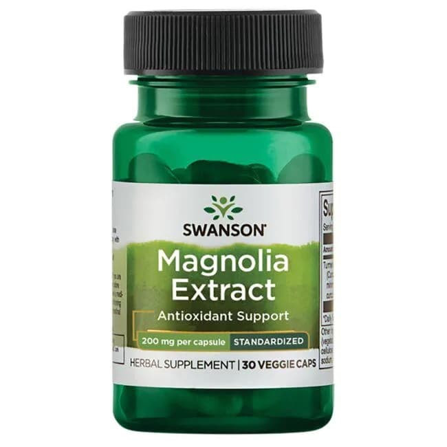 Swanson Magnolia Extract 200 mg - 30 vegetarische Kapseln – Swanson packaging