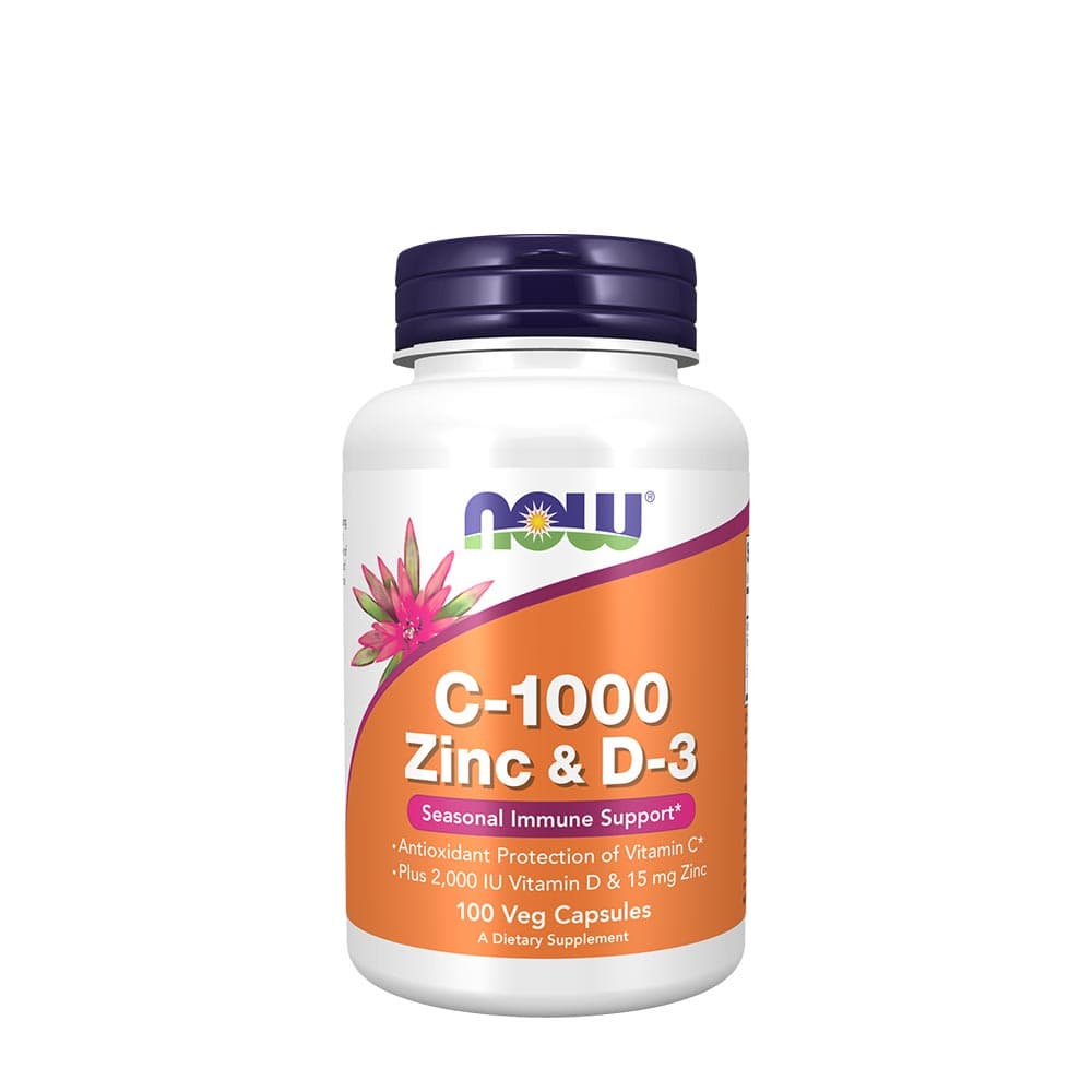 NOW Foods - C-1000 Zinc & D-3 - 100 Vcaps