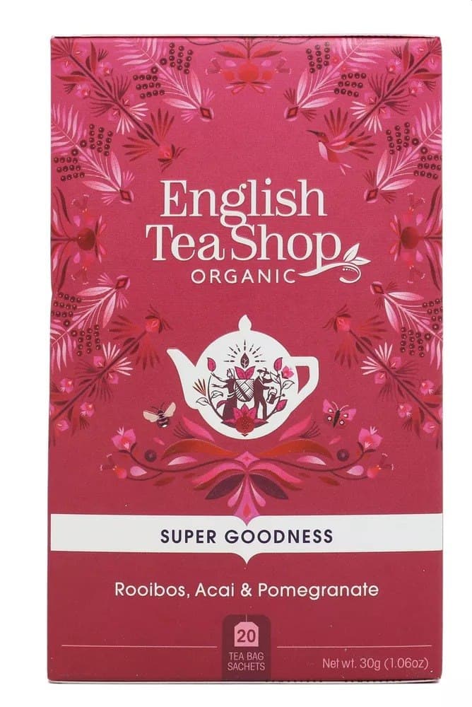 ENGLISH TEA SHOP Chá de ervas Rooibos acai e romã BIO (20 x 1,5 g) 30 g | EKO WITAL – English Tea Shop packaging