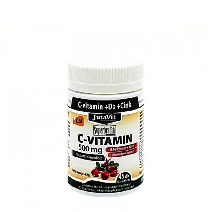 Jutavit - Vitamina C 500mg + D3 + Zinco – Jutavit embalagem