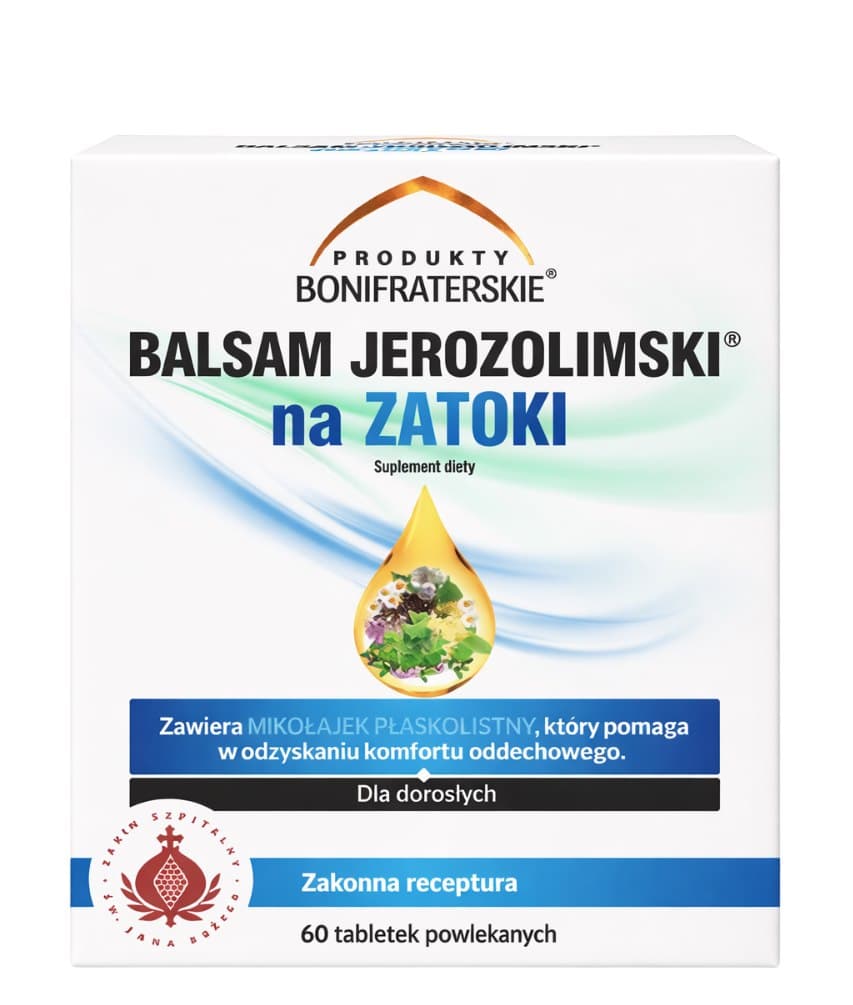 Produkty Bonifraterskie - Jerusalem Balm For Sinuses - 60 tabletter