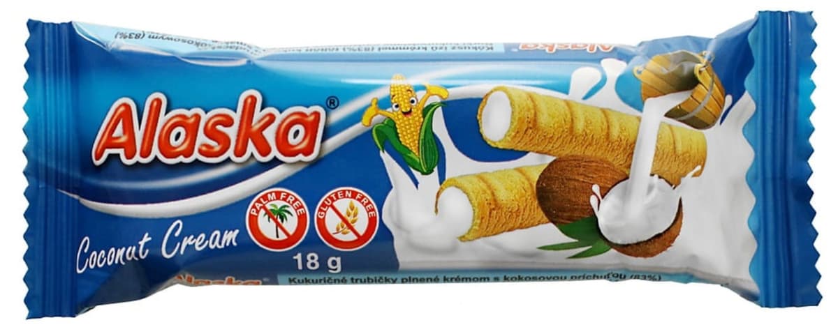 Alaska - Coconut Cream Wafer Rolls - 18g