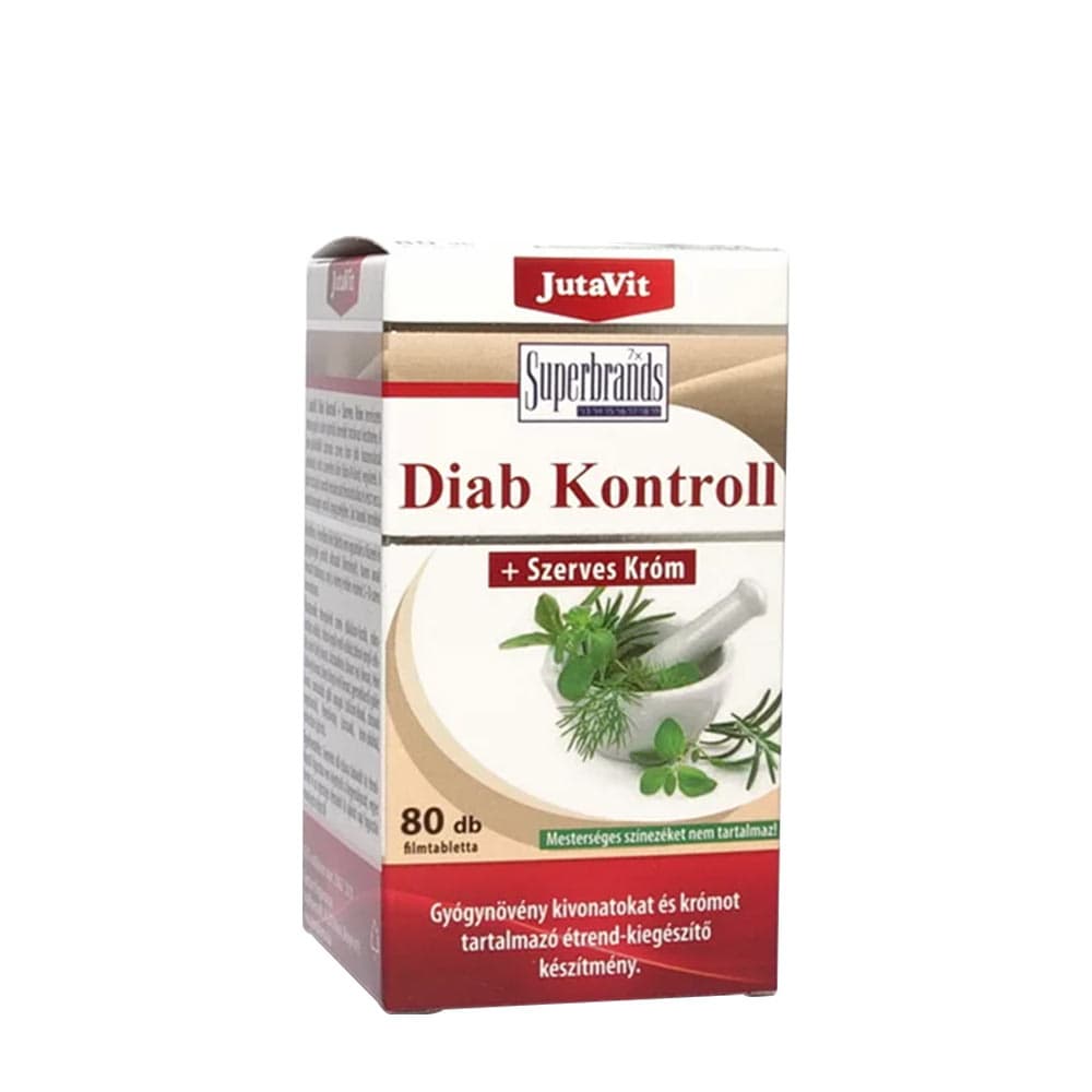 Jutavit - Diabetes Control + Organic Chromium - 80 comprimés – Jutavit emballage