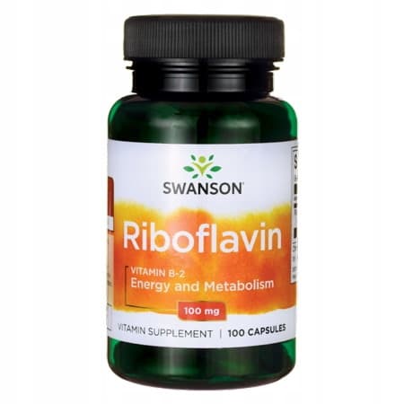 Swanson Riboflavin Vitamin B-2 100 mg - 100 kapslar – Swanson förpackning