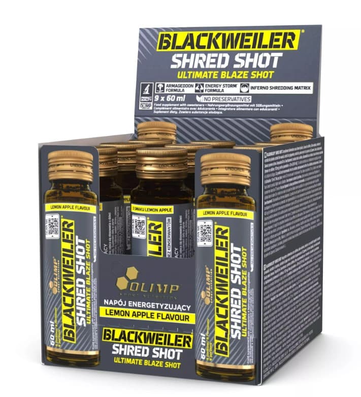 Olimp Labs - Shred Shot, Citron Pomme - 9 x 60ml – Olimp Labs emballage