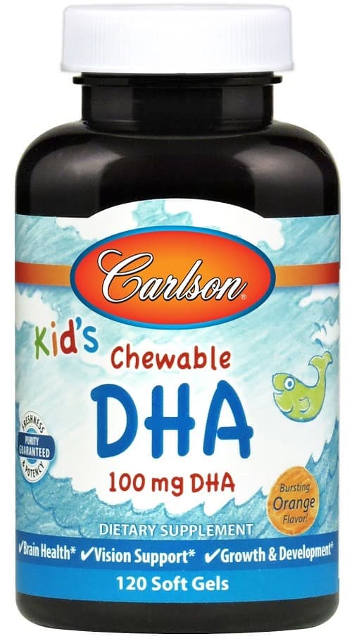 Carlson Labs - Kids Gummies DHA, 100mg Orange - 120 Sgels