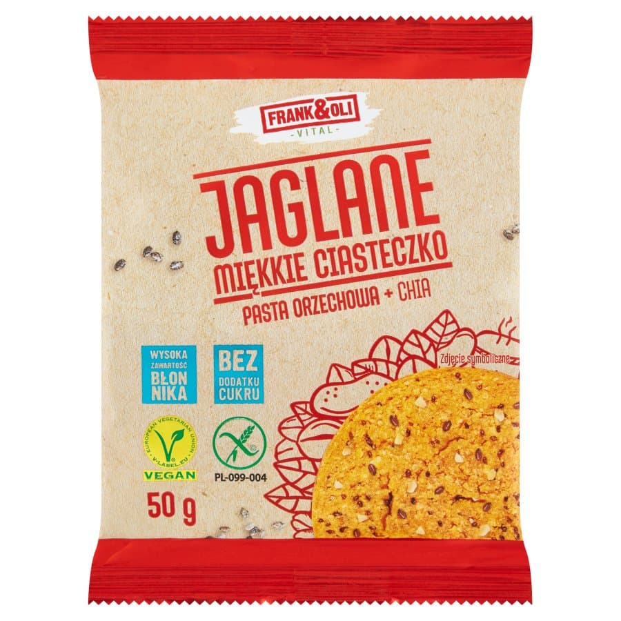 Frank&Oli Soft Millet Cookie with Nut Paste and Chia 50g