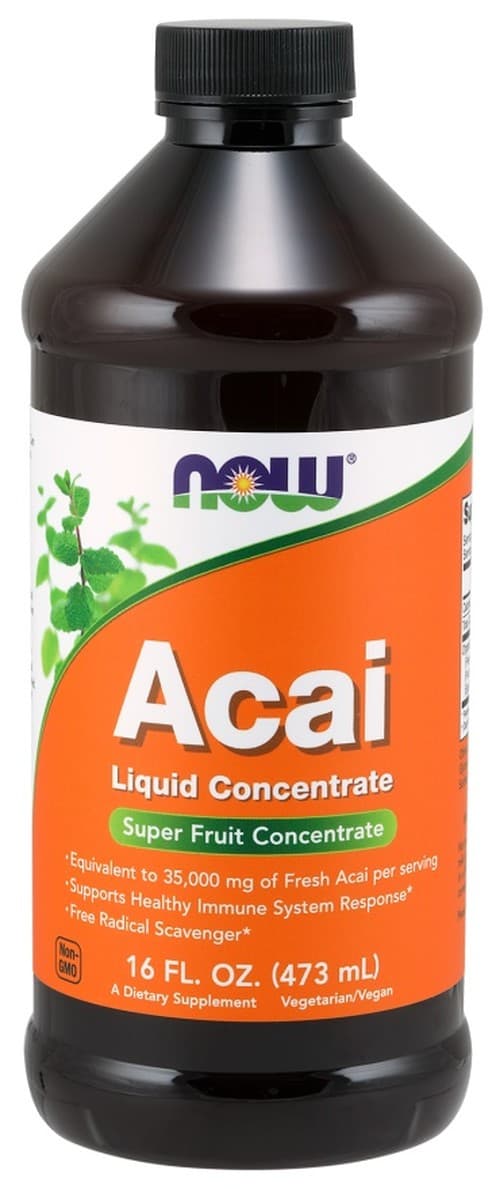 NOW Foods - Acai Liquid Concentrate 473 ml – NOW Foods packaging