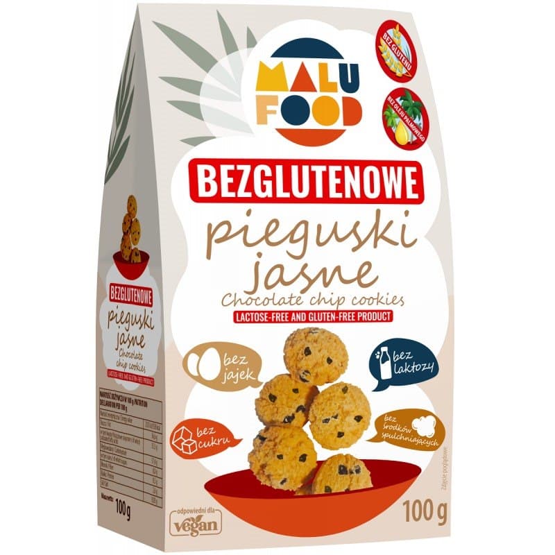 Malu Food - Gluten-Free Light Cookies - 100g – Malu Food förpackning
