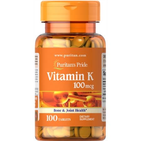 Puritan's Pride - Vitamin K 100 mcg - 100 Tabletten – Puritan's Pride packaging