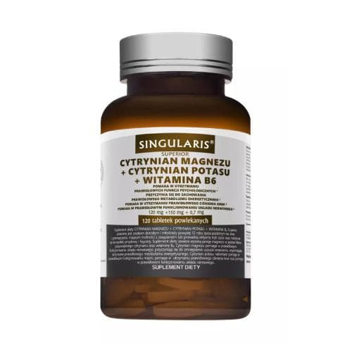 Singularis Cytrynian Magnezu + potas + witamina B6 120 tabletek – Singularis packaging