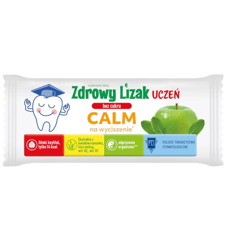 Zdrowy Lizak Functional Candy Lollipop sockerfri äpple-mint 1 st