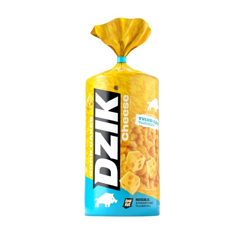 WK DZIK Corn Cakes Wafle Kukurydziane low fat serowe 120 g – DZIK packaging