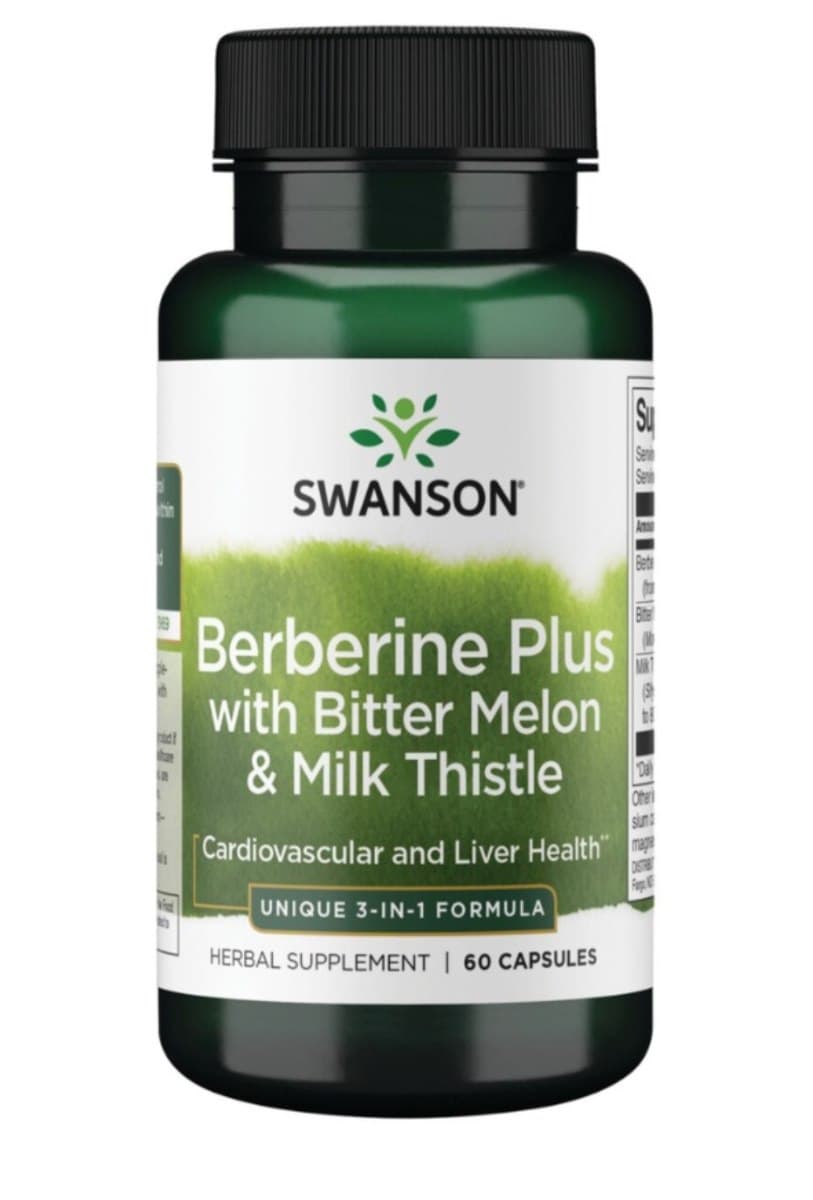 Swanson Berberine Plus mit Bittermelone & Mariendistel 60 Kapseln – Swanson packaging