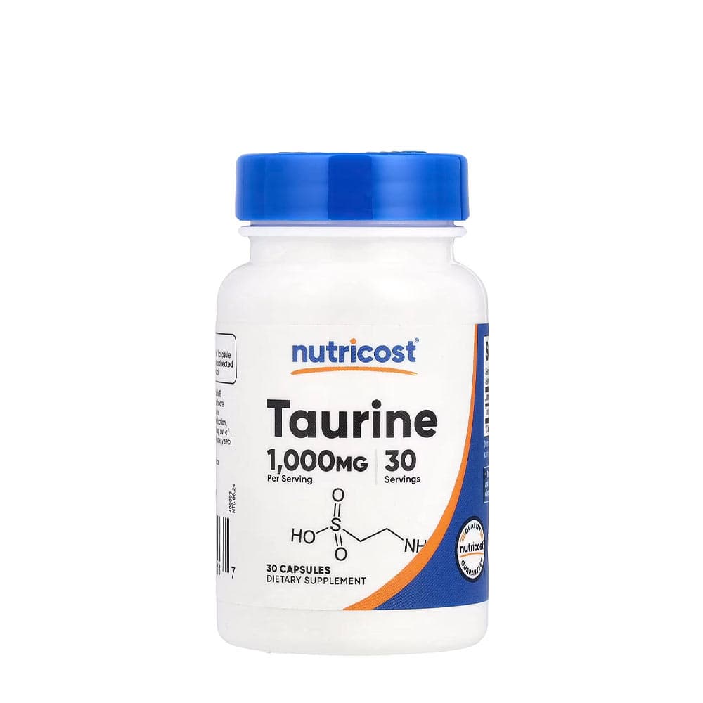 Nutricost Taurine 1000mg - 30 cápsulas – Nutricost embalagem