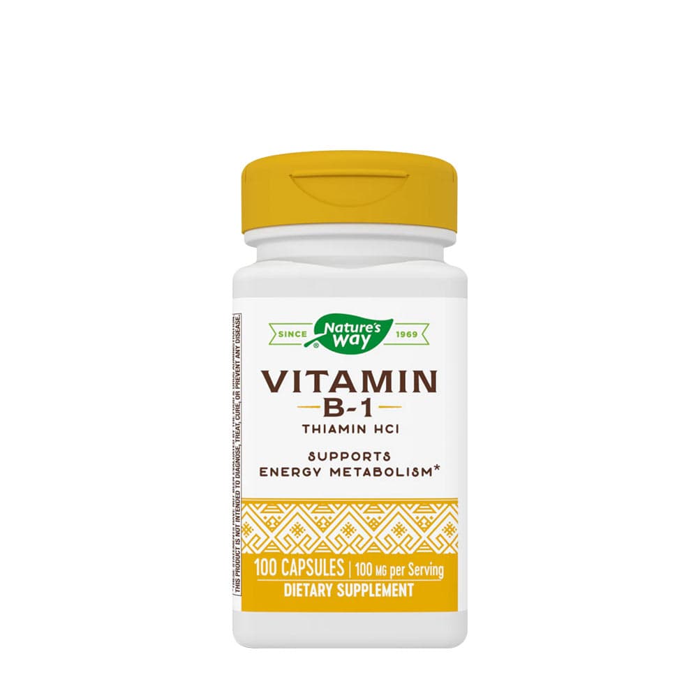 Nature's Way Vitamin B-1 (Thiamin HCL) - 100 cápsulas – Nature's Way empaque
