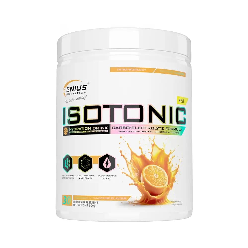 Genius Nutrition Isotonisk Tangerine 600g – Genius Nutrition emballage