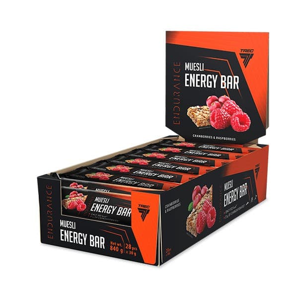 Trec Endurance Muesli Energy Bar Cranberries & Raspberries 28 x 30g