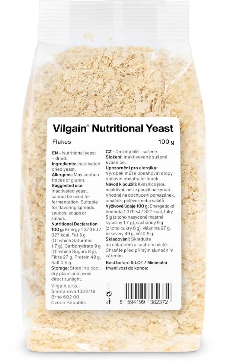 Vilgain Drożdże spożywcze 100 g – Vilgain verpakking