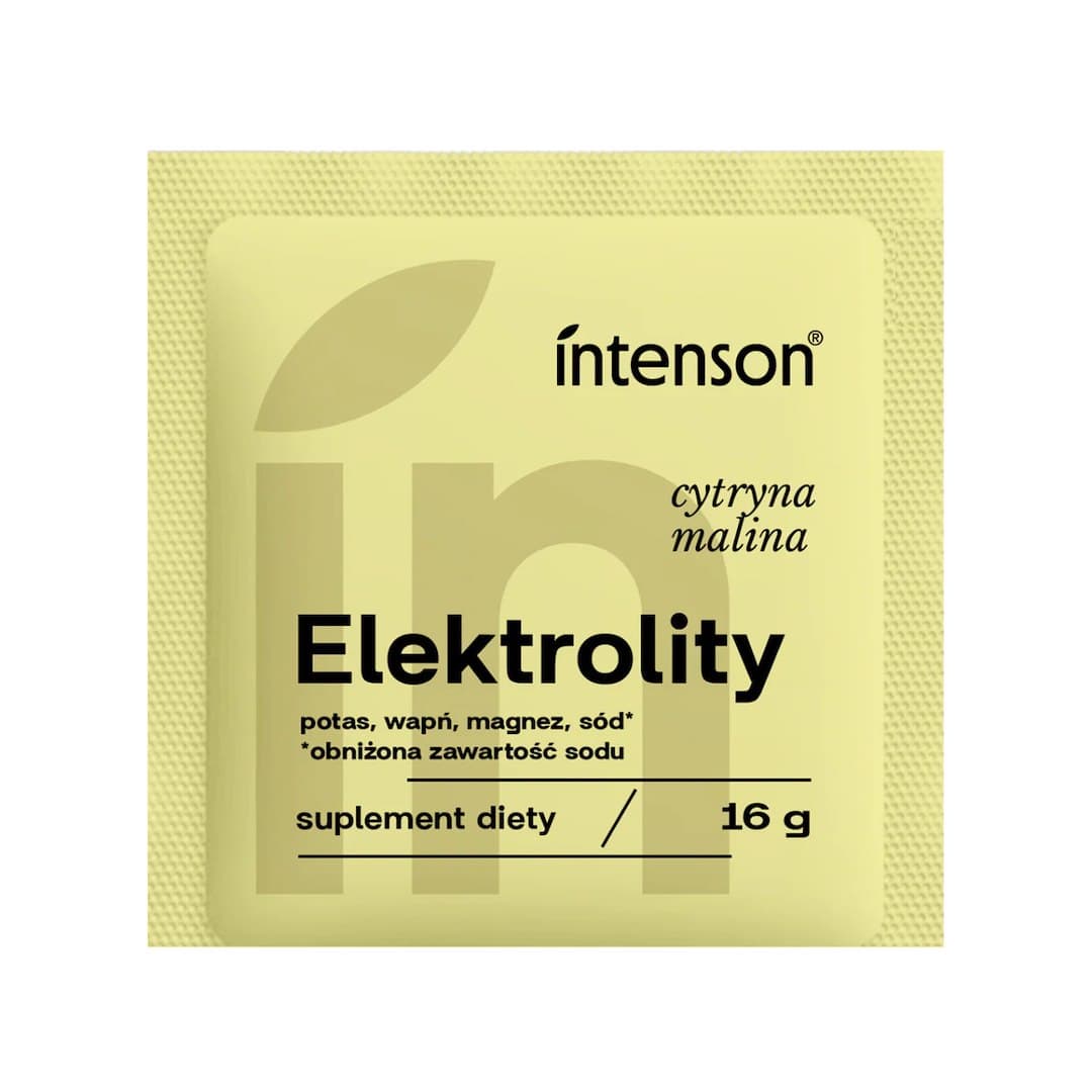 Intenson Elettroliti 16 g con sapore di limone e lamponi – Intenson confezione