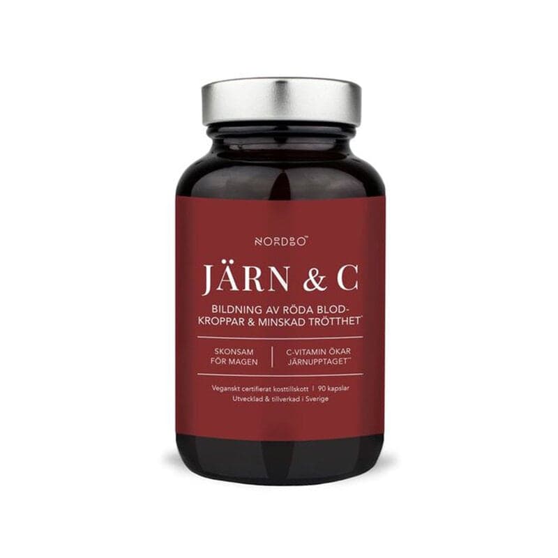 Ferro & Vitamina C 90 cápsulas | Nordbo – Nordbo embalagem