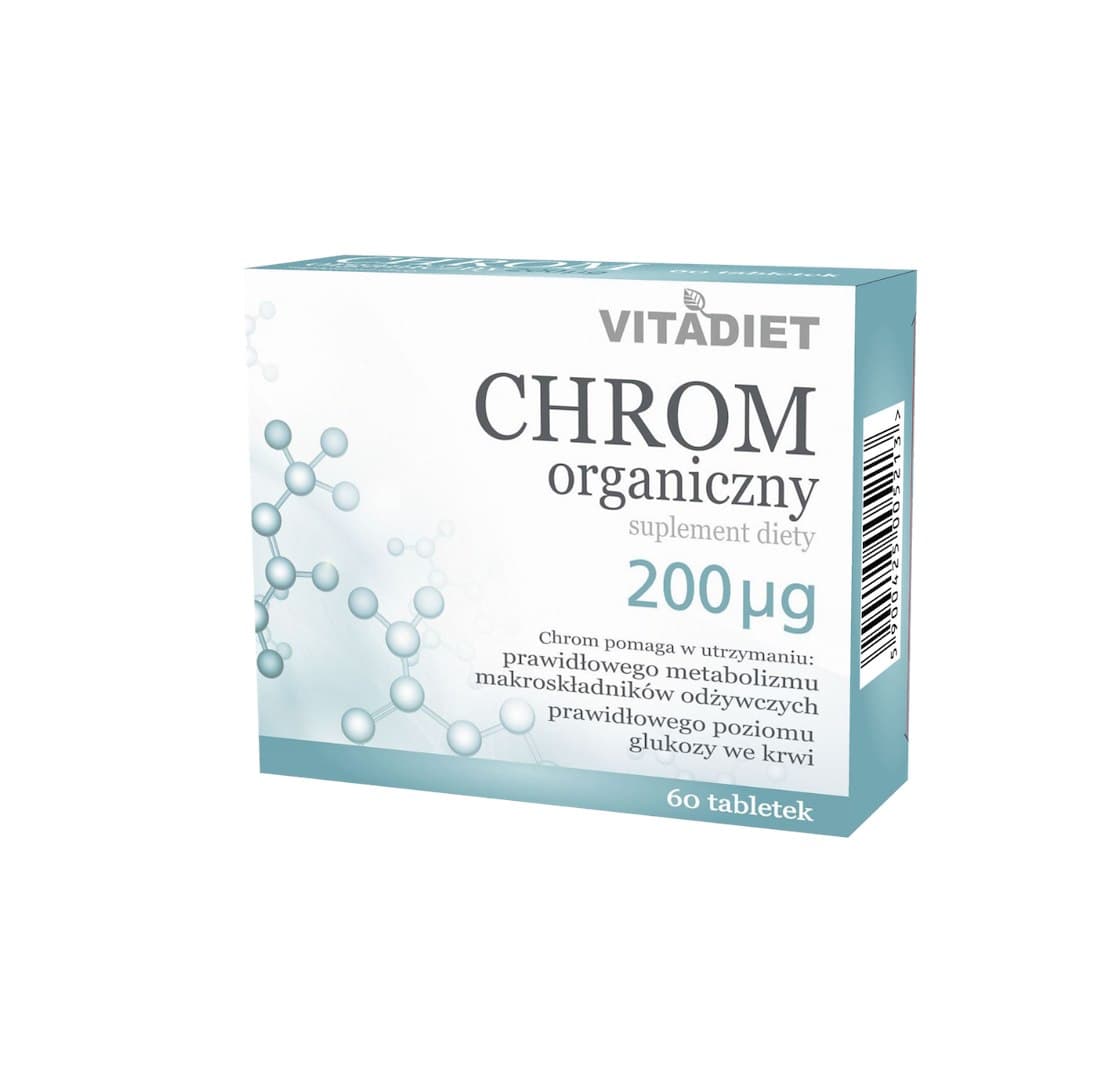 VITADIET Crom orgânico 200 μg 60 comprimidos | VitaDiet – VitaDiet embalagem