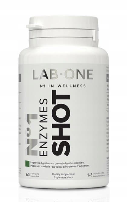 LAB ONE N°1 Enzymes Shot 60 capsules – LAB ONE packaging