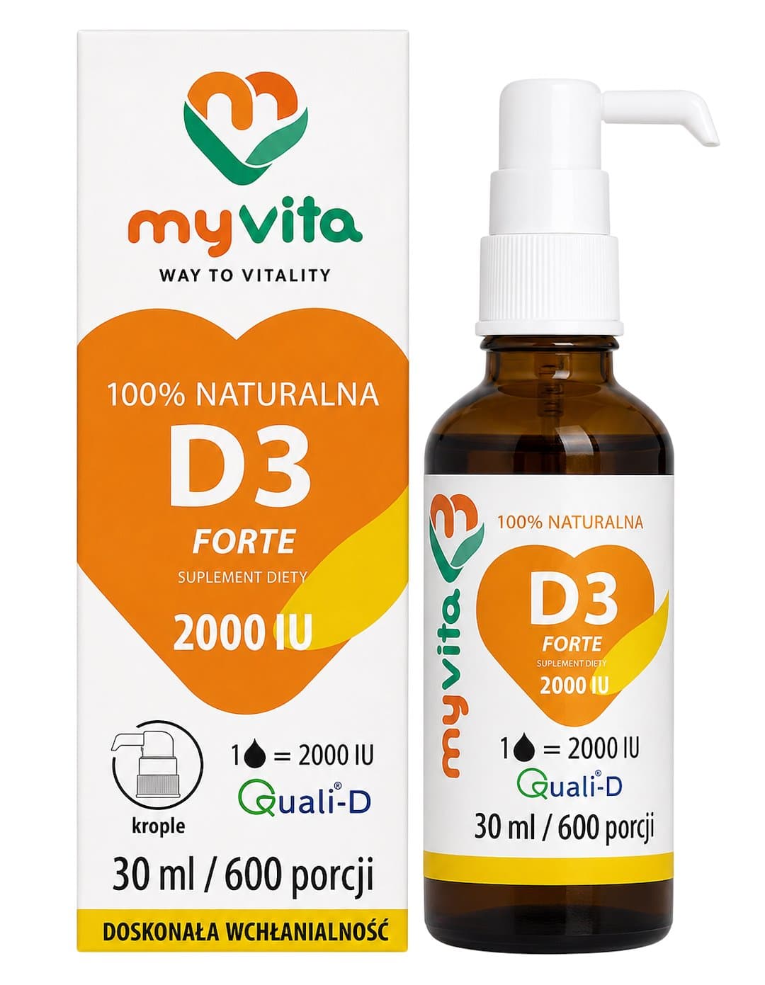 MyVita Vitamin D3 Forte Drops – MyVita packaging