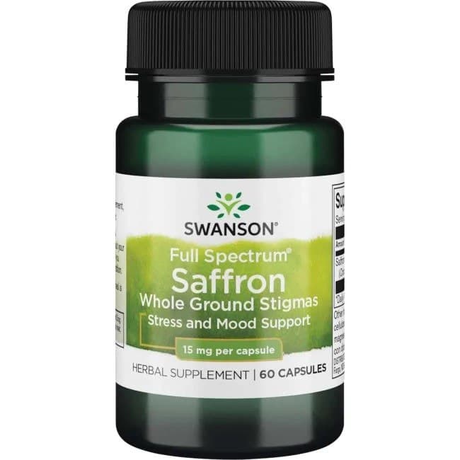 Swanson Full Spectrum Safran 15 mg - 60 Kapseln – Swanson packaging