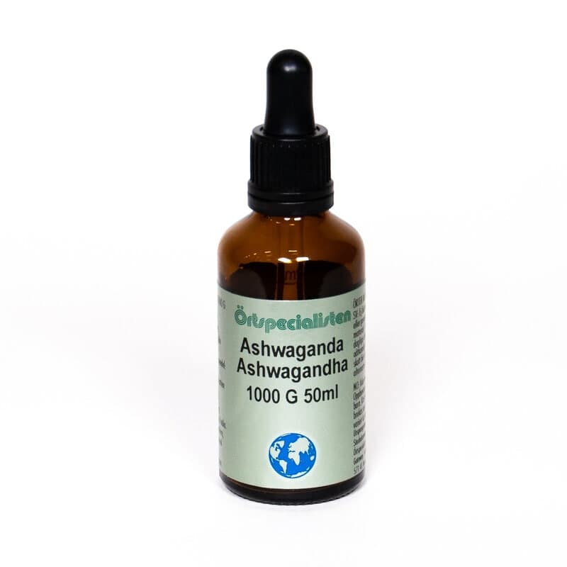 Ashwaganda 1000G 50ml | Especialista em Ervas – Örtspecialisten embalagem