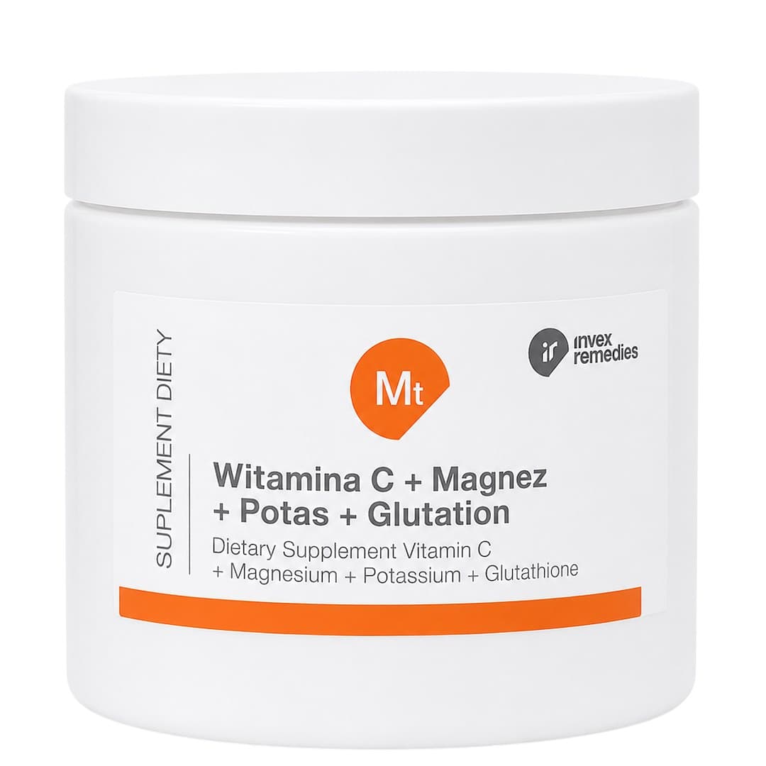 Invex Remedies - Vitamin C + Magnesium + Potassium + Glutathione – INVEX REMEDIES förpackning