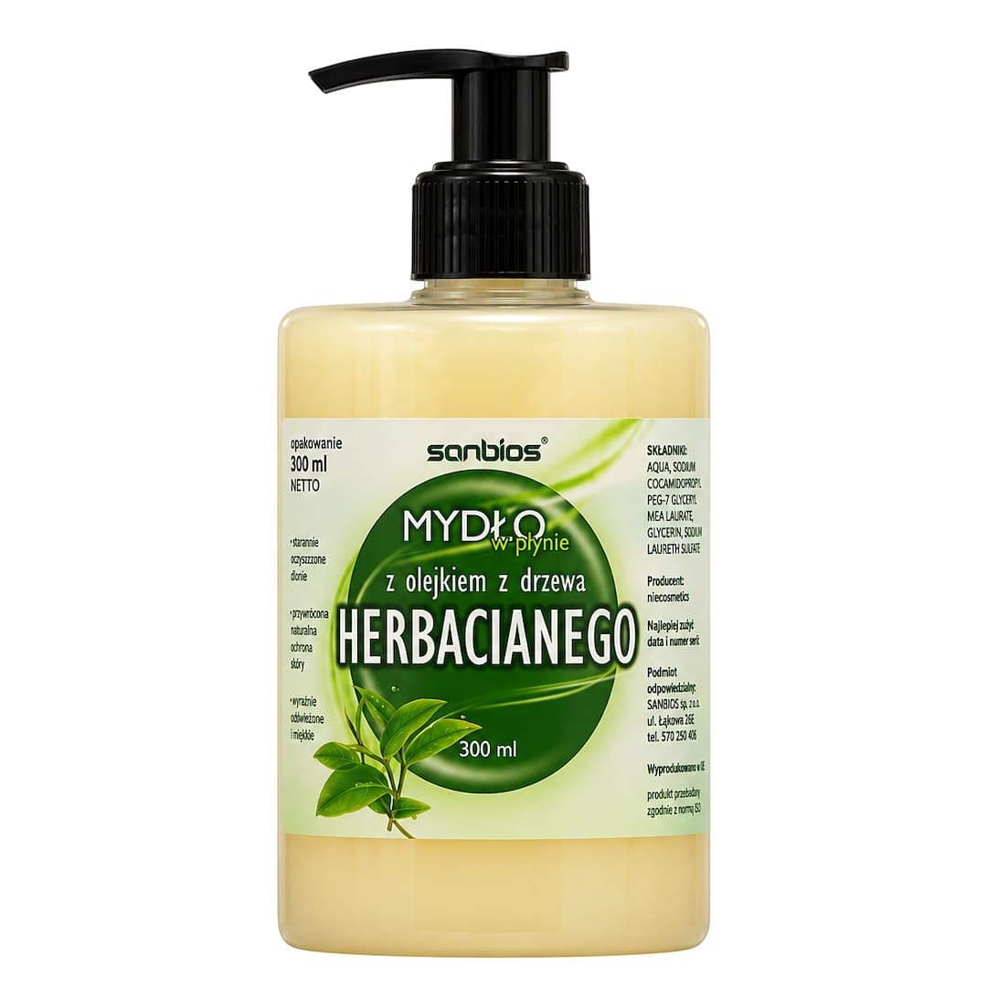 Sanbios - Liquid Soap With Tea Tree Oil - 300ml – Sanbios förpackning