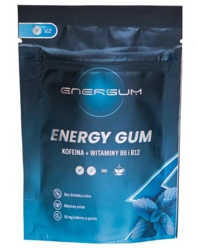 ENERGUM Energetyczne gumy z kofeiną 12 szt.